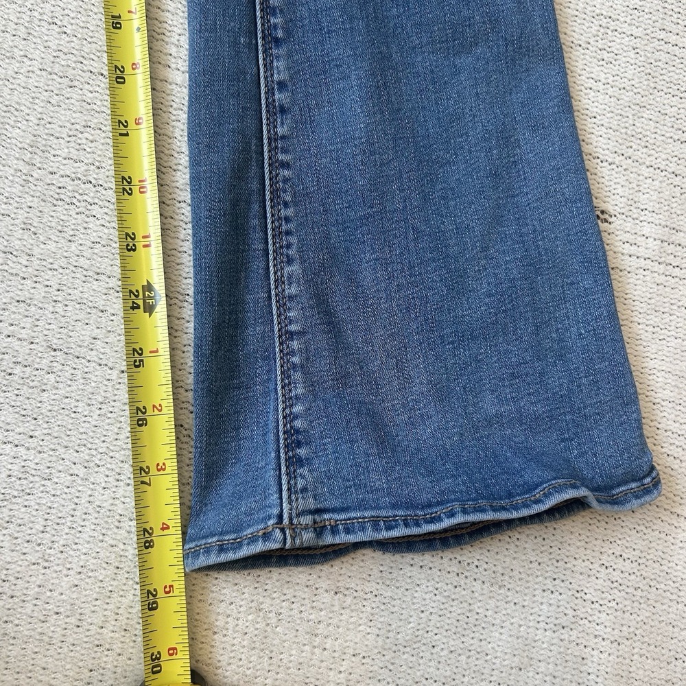 American Eagle Jeans Sz 6S Blue High Rise Artist Flare Stretch Denim 28x28.5 - Picture 15 of 16